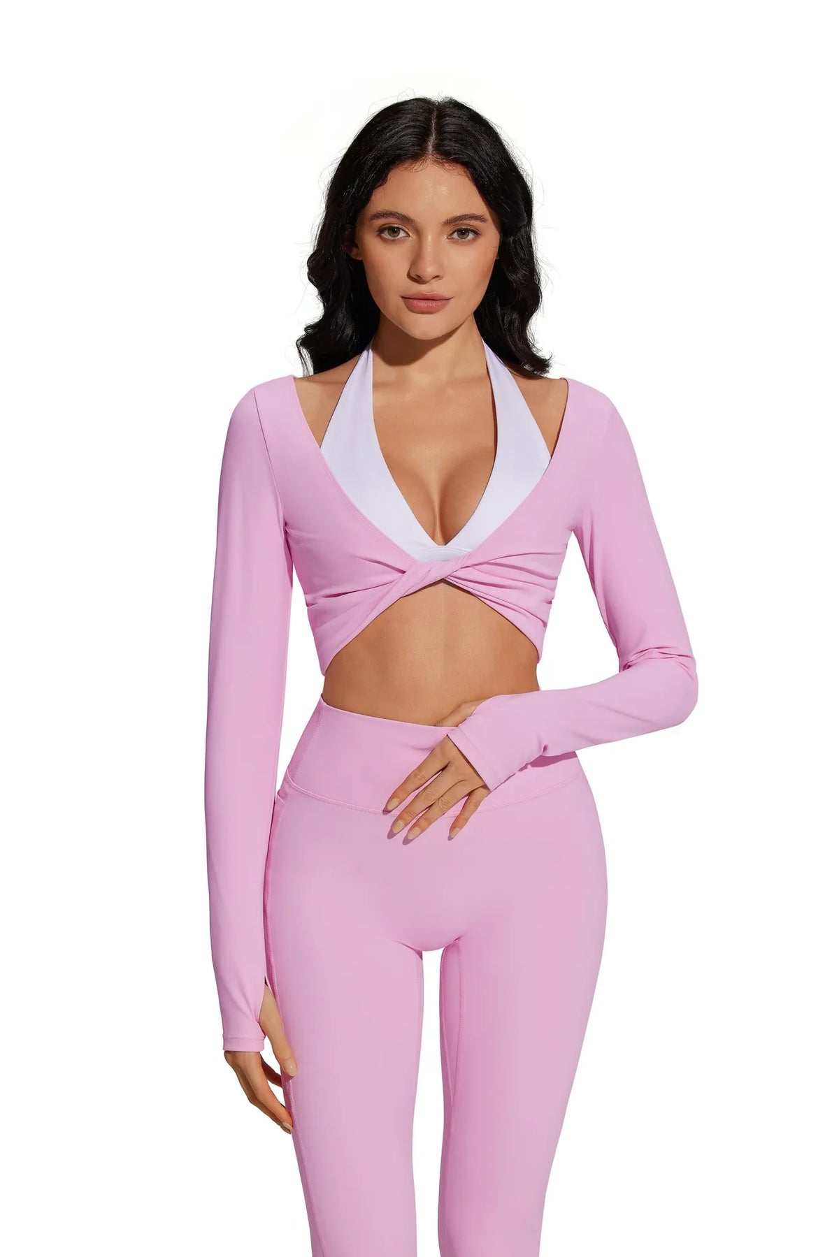 Twist Pilates Long Sleeve Top Workout Set