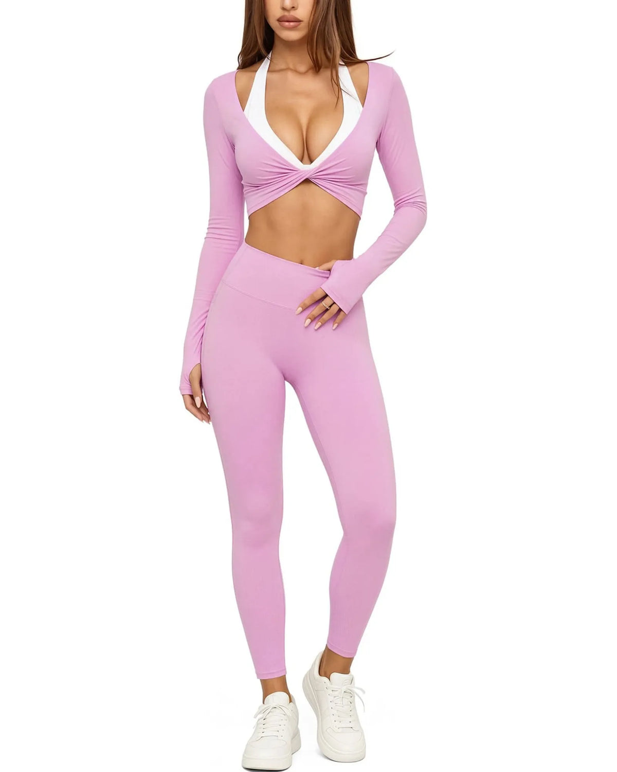 Twist Pilates Long Sleeve Top Workout Set