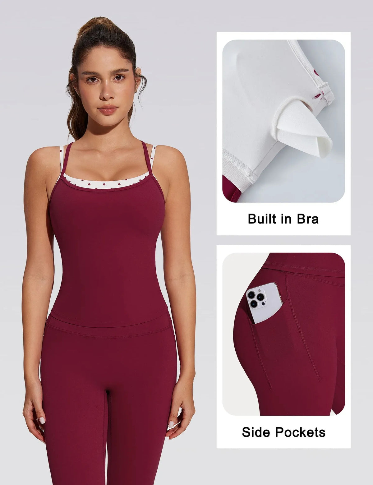 Pilates Outfits Active Layered Workout Set