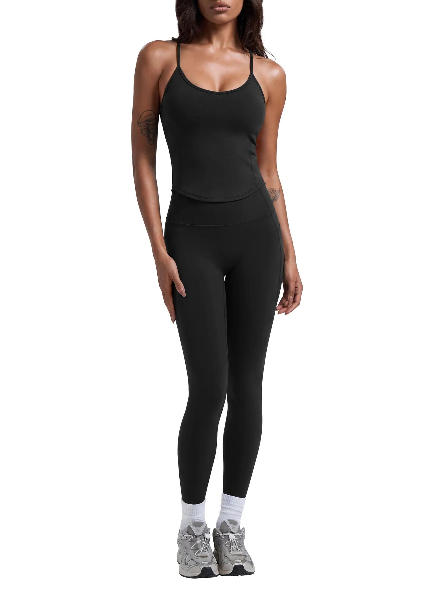 Y Back Top Leggings Workout Sets-SUUKSESS-SUUKSESS