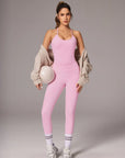 Y Back Top Leggings Workout Sets-SUUKSESS-Pink-XS-SUUKSESS