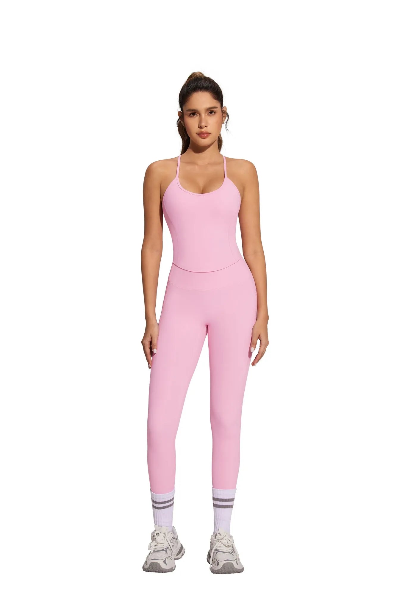 Y Back Top Leggings Workout Sets-SUUKSESS-SUUKSESS