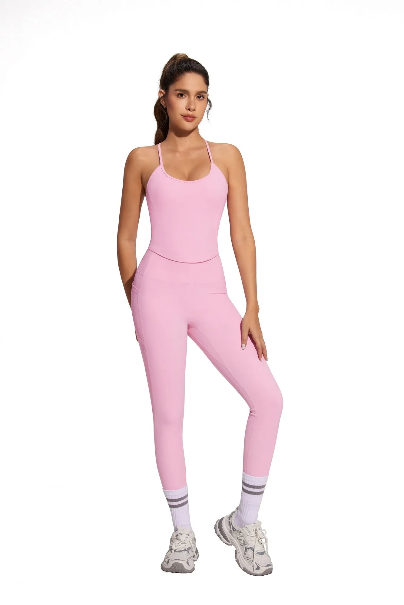 Y Back Top Leggings Workout Sets-SUUKSESS-SUUKSESS