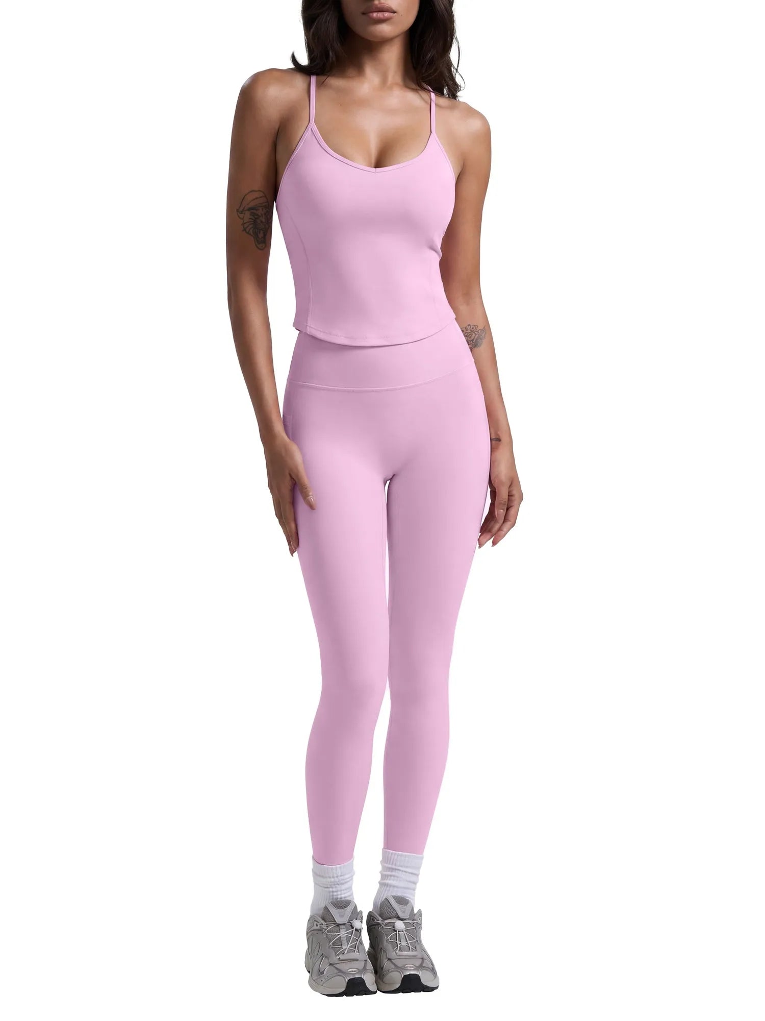 Y Back Top Leggings Workout Sets-SUUKSESS-SUUKSESS