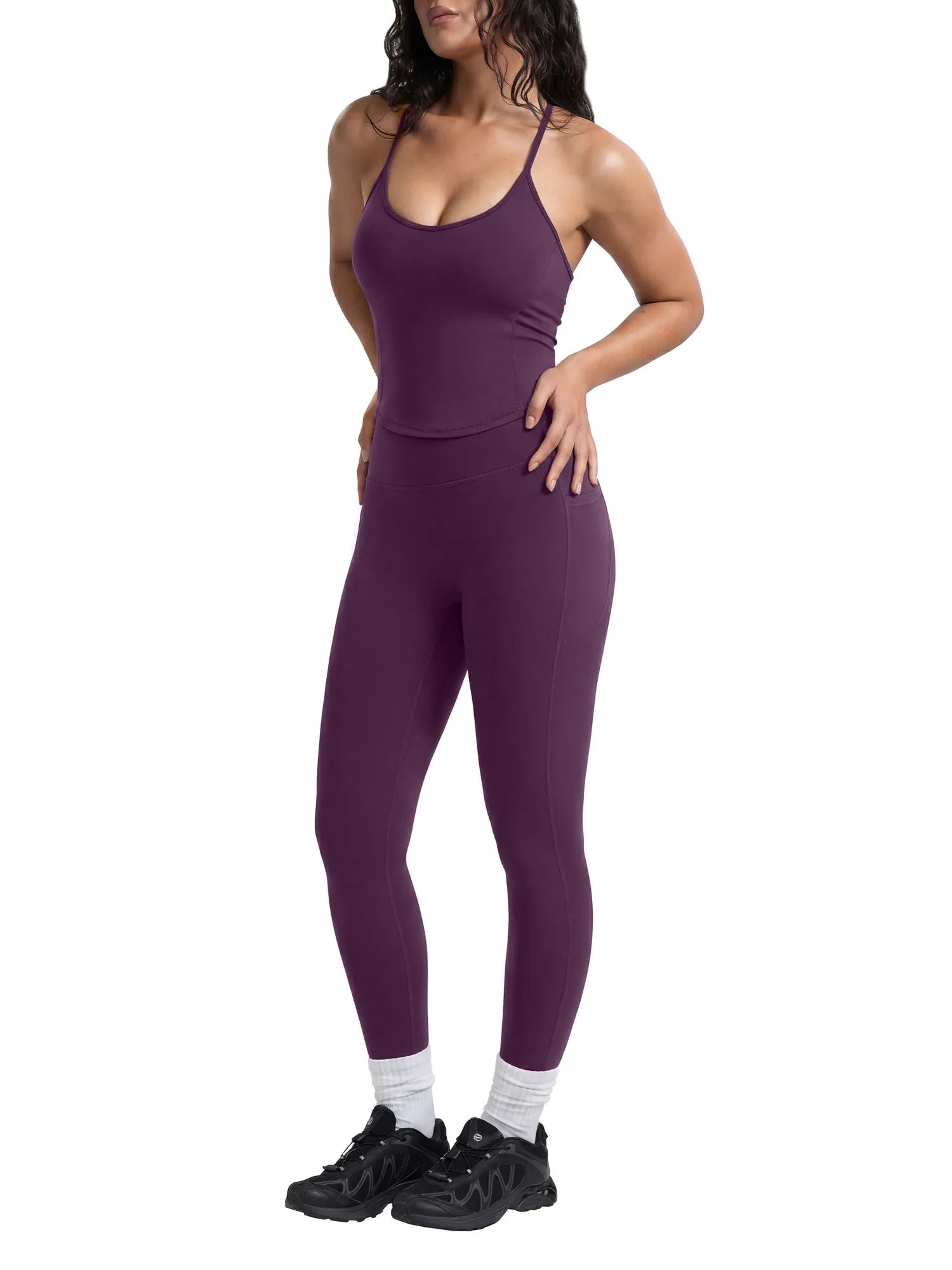 Y Back Top Leggings Workout Sets-SUUKSESS-SUUKSESS