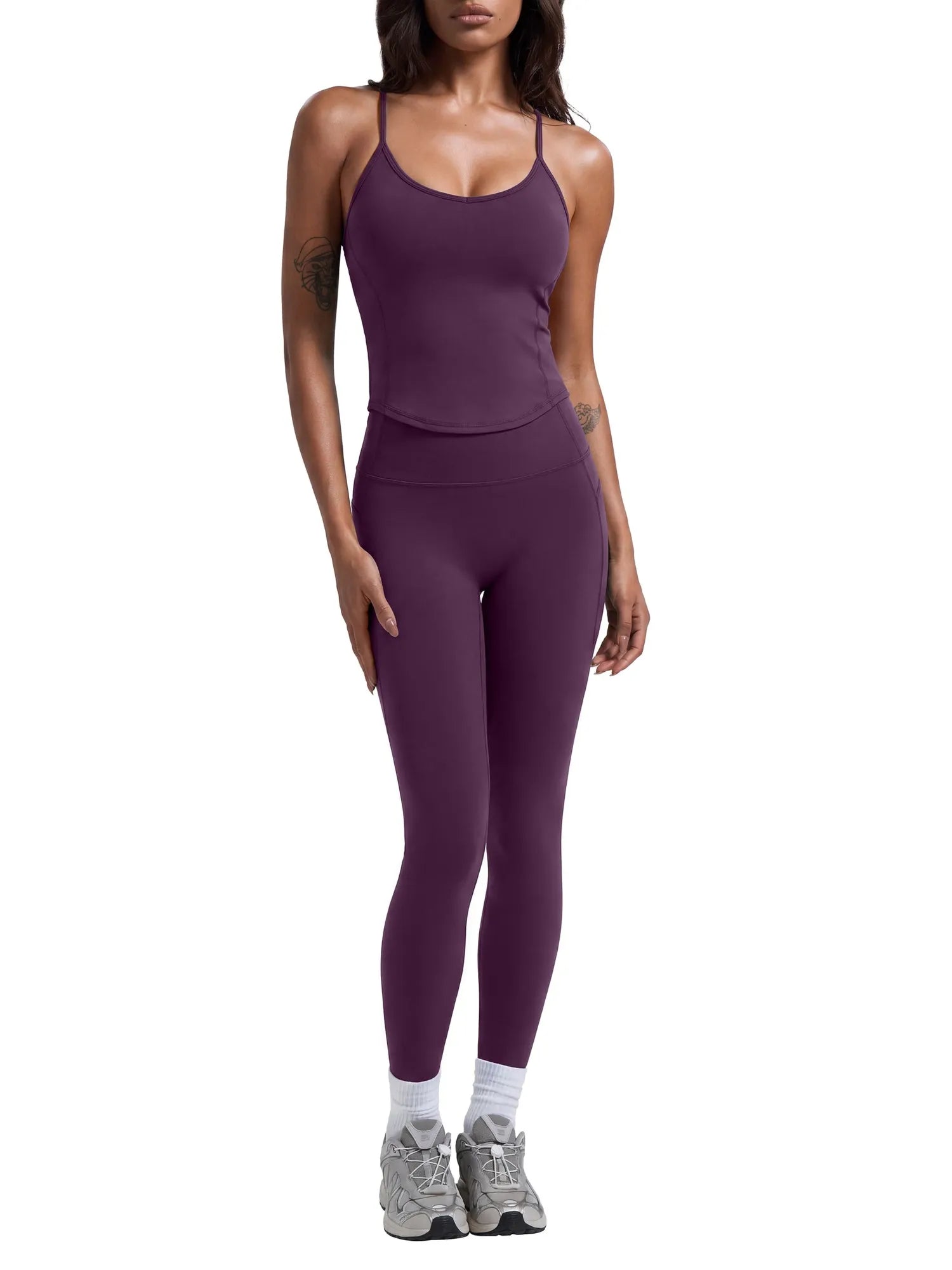 Y Back Top Leggings Workout Sets-SUUKSESS-SUUKSESS
