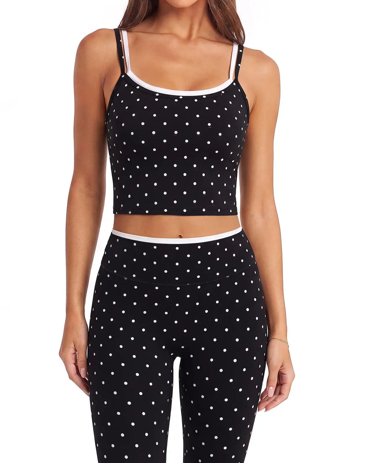 Padded Crop Camis Leggings Workout Set