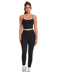 Padded Crop Camis Leggings Workout Set