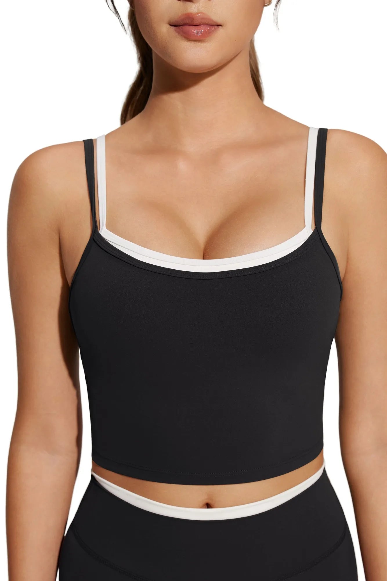 Padded Crop Camis Leggings Workout Set