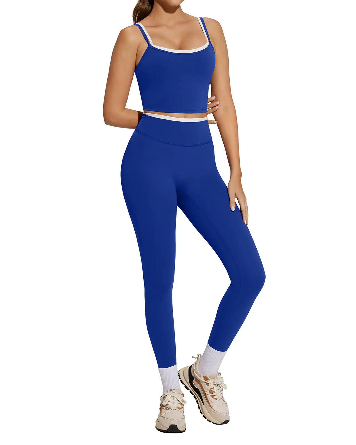 Padded Crop Camis Leggings Workout Set
