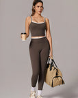 Padded Crop Camis Leggings Workout Set