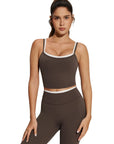 Padded Crop Camis Leggings Workout Set