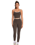 Padded Crop Camis Leggings Workout Set