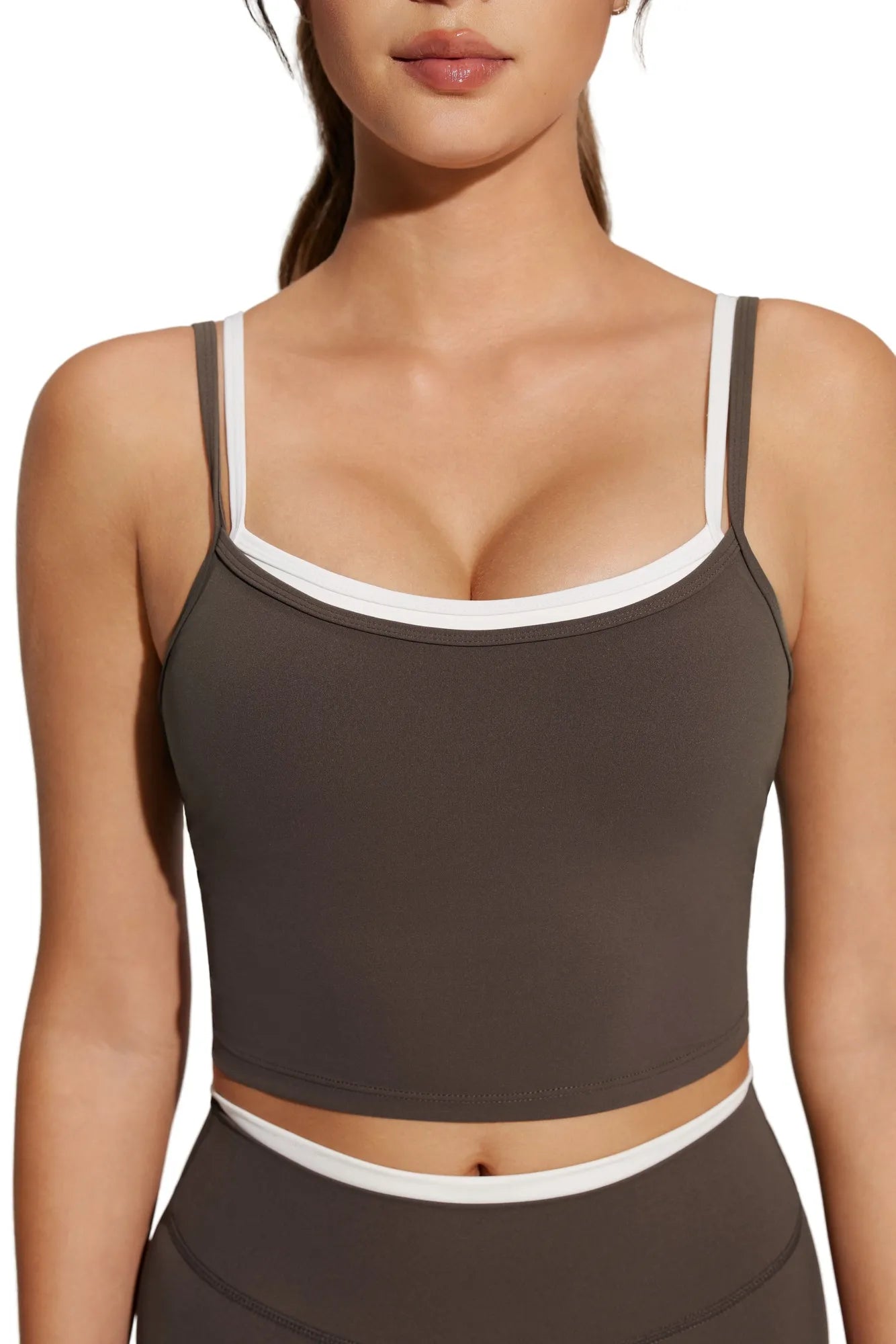 Padded Crop Camis Leggings Workout Set