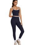 Padded Crop Camis Leggings Workout Set