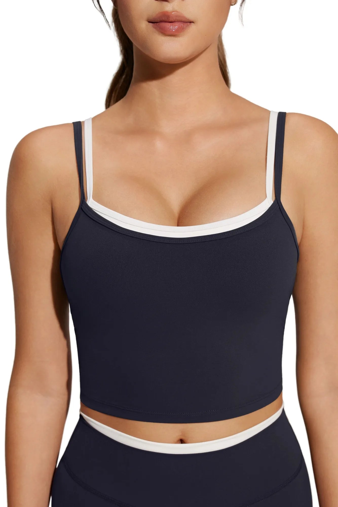 Padded Crop Camis Leggings Workout Set