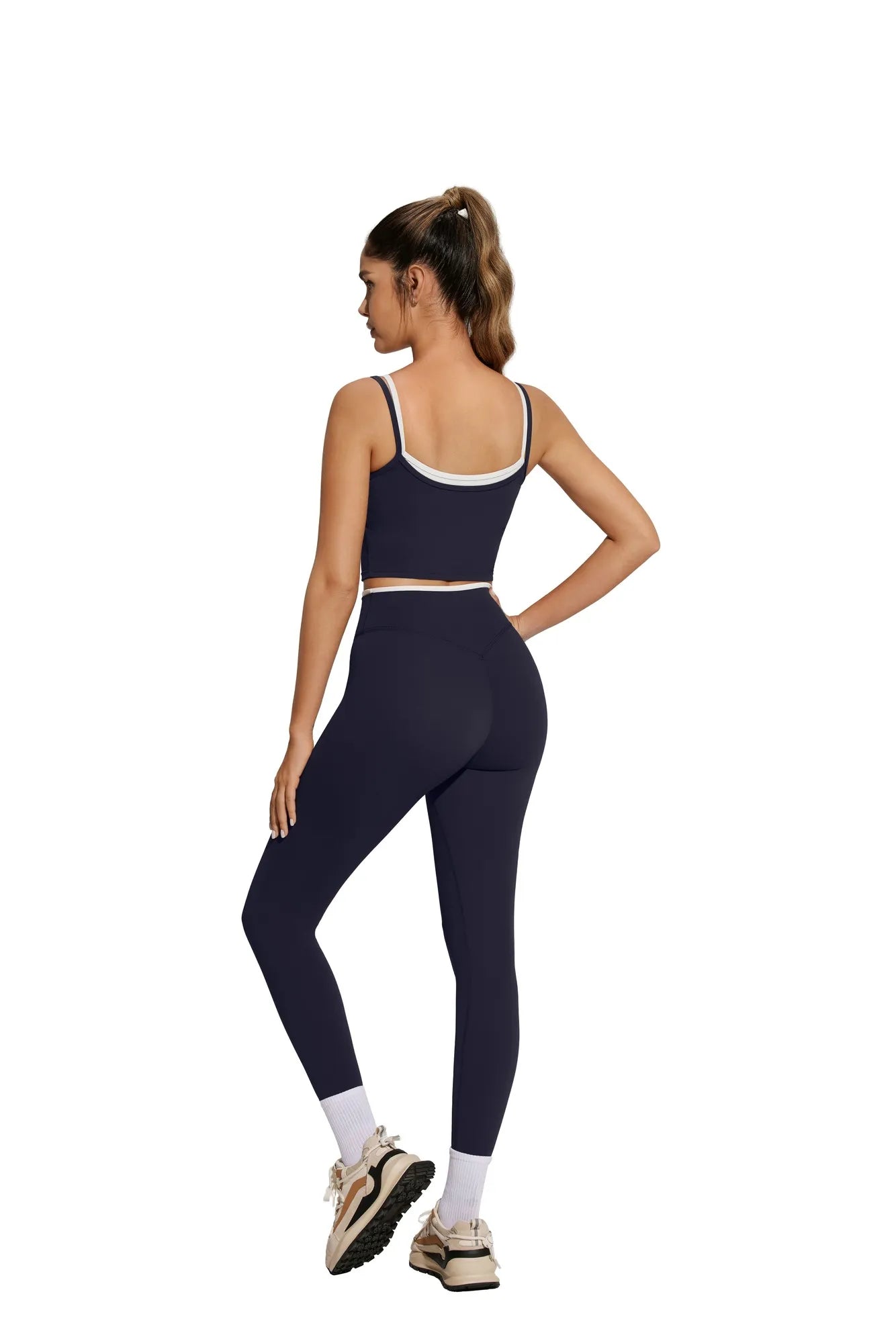 Padded Crop Camis Leggings Workout Set