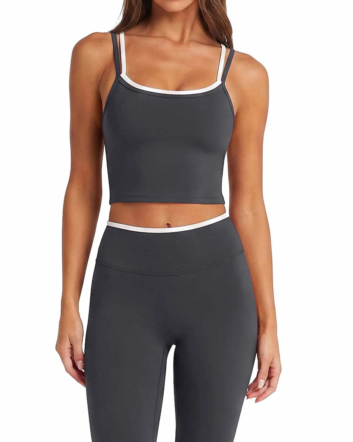 Padded Crop Camis Leggings Workout Set