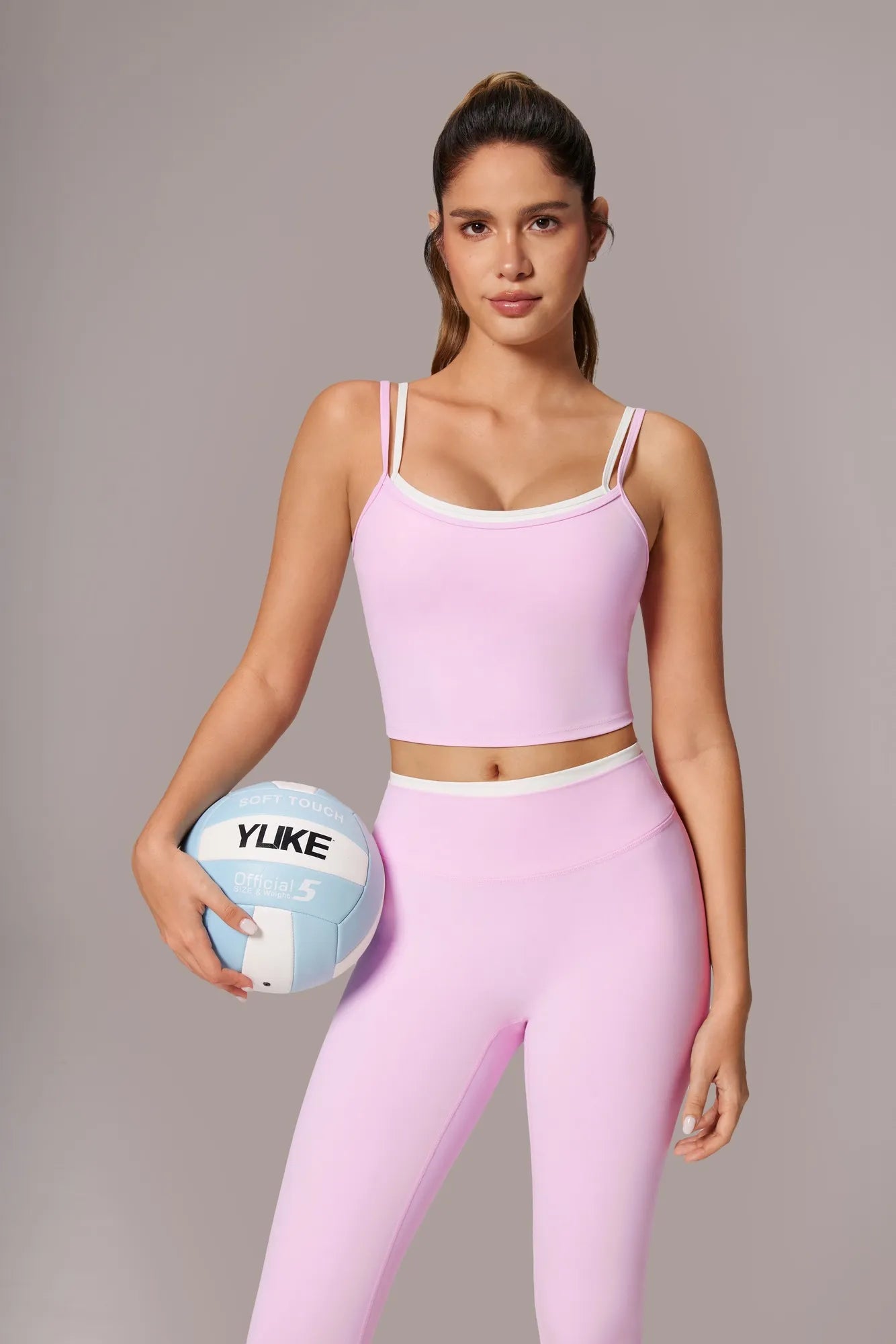 Padded Crop Camis Leggings Workout Set