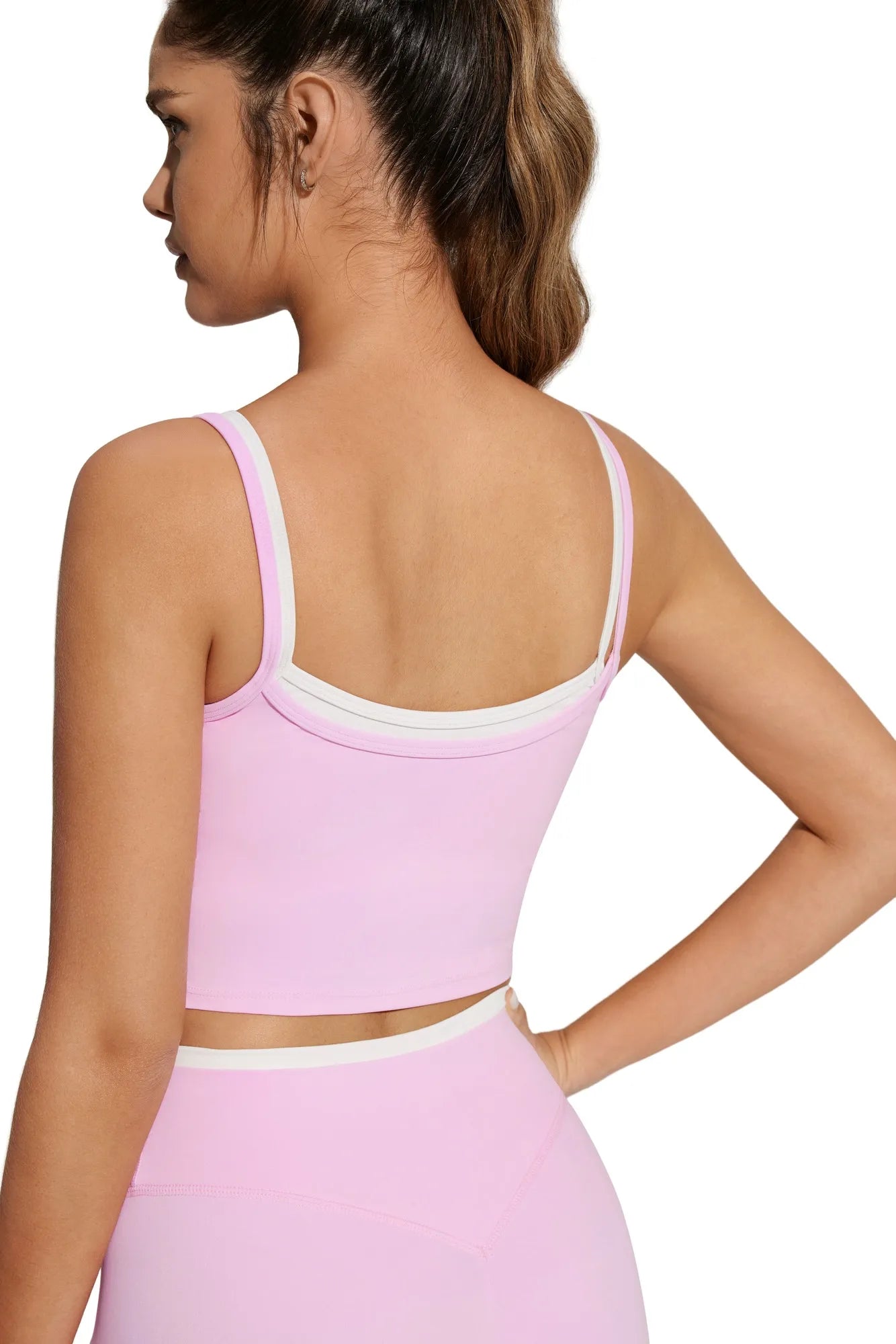 Padded Crop Camis Leggings Workout Set