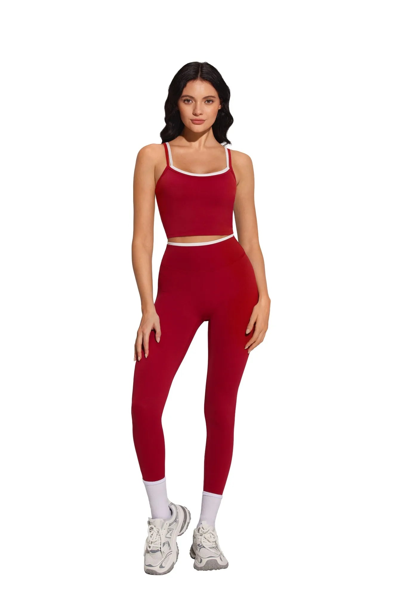 Padded Crop Camis Leggings Workout Set