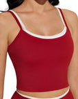 Padded Crop Camis Leggings Workout Set