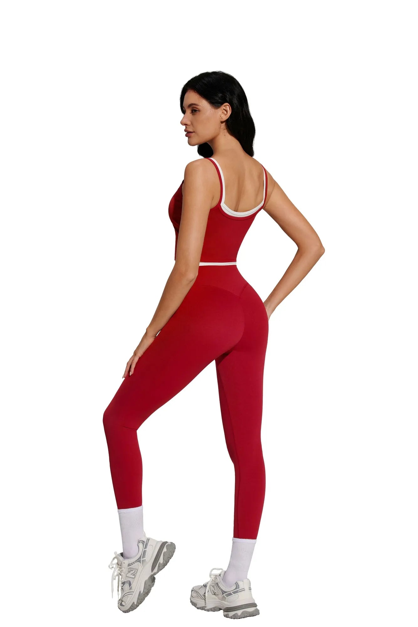 Padded Crop Camis Leggings Workout Set