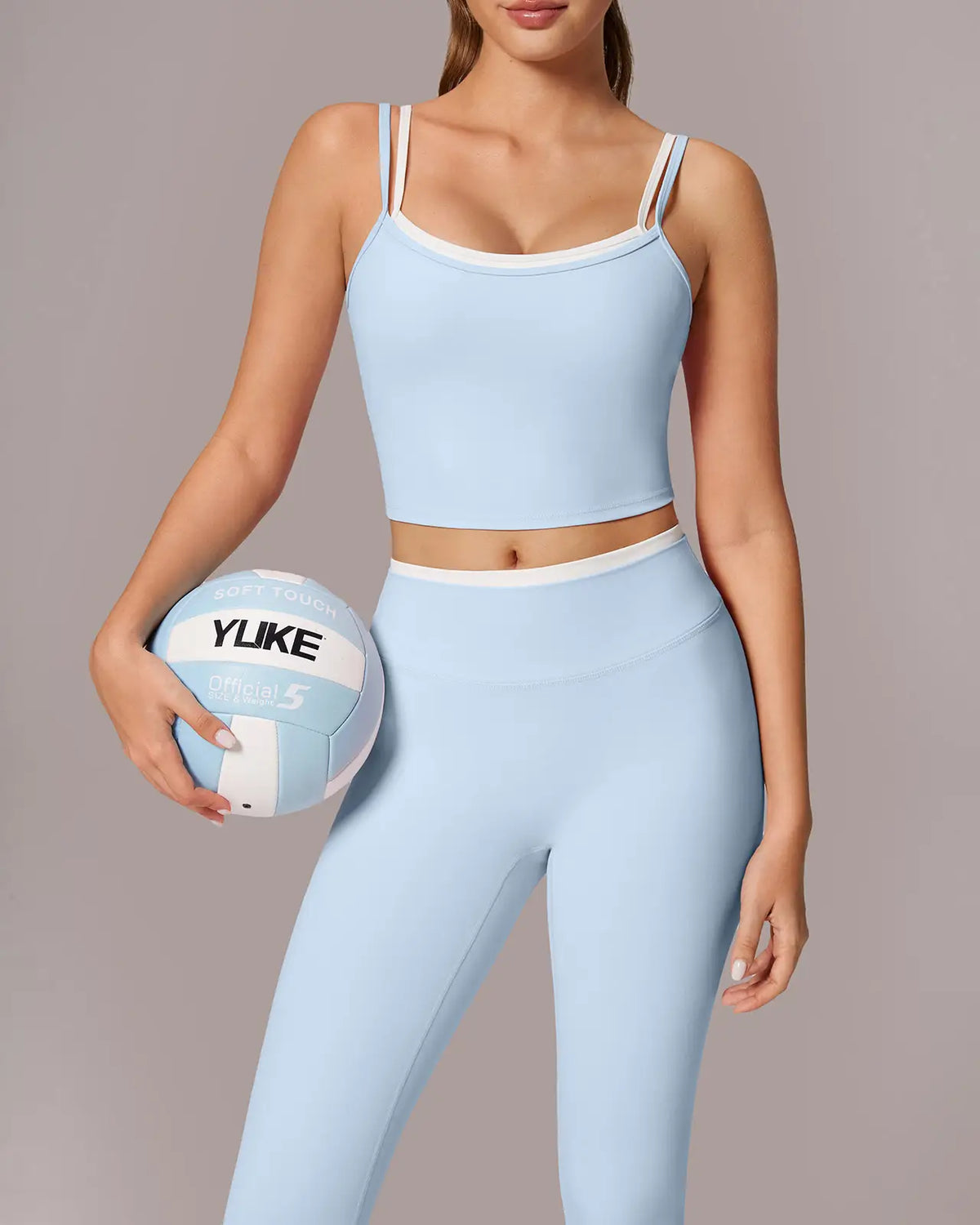 Padded Crop Camis Leggings Workout Set
