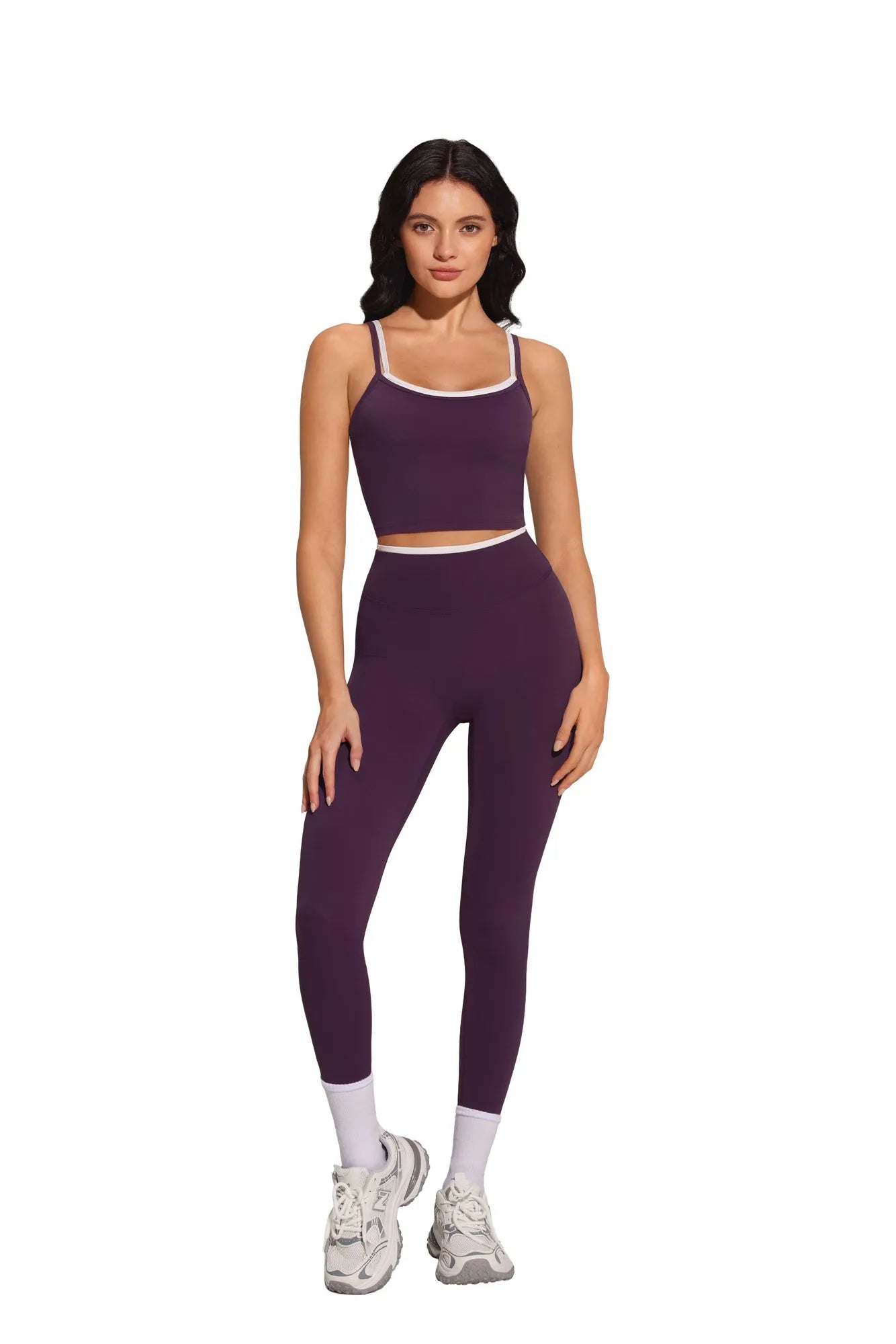 Padded Crop Camis Leggings Workout Set