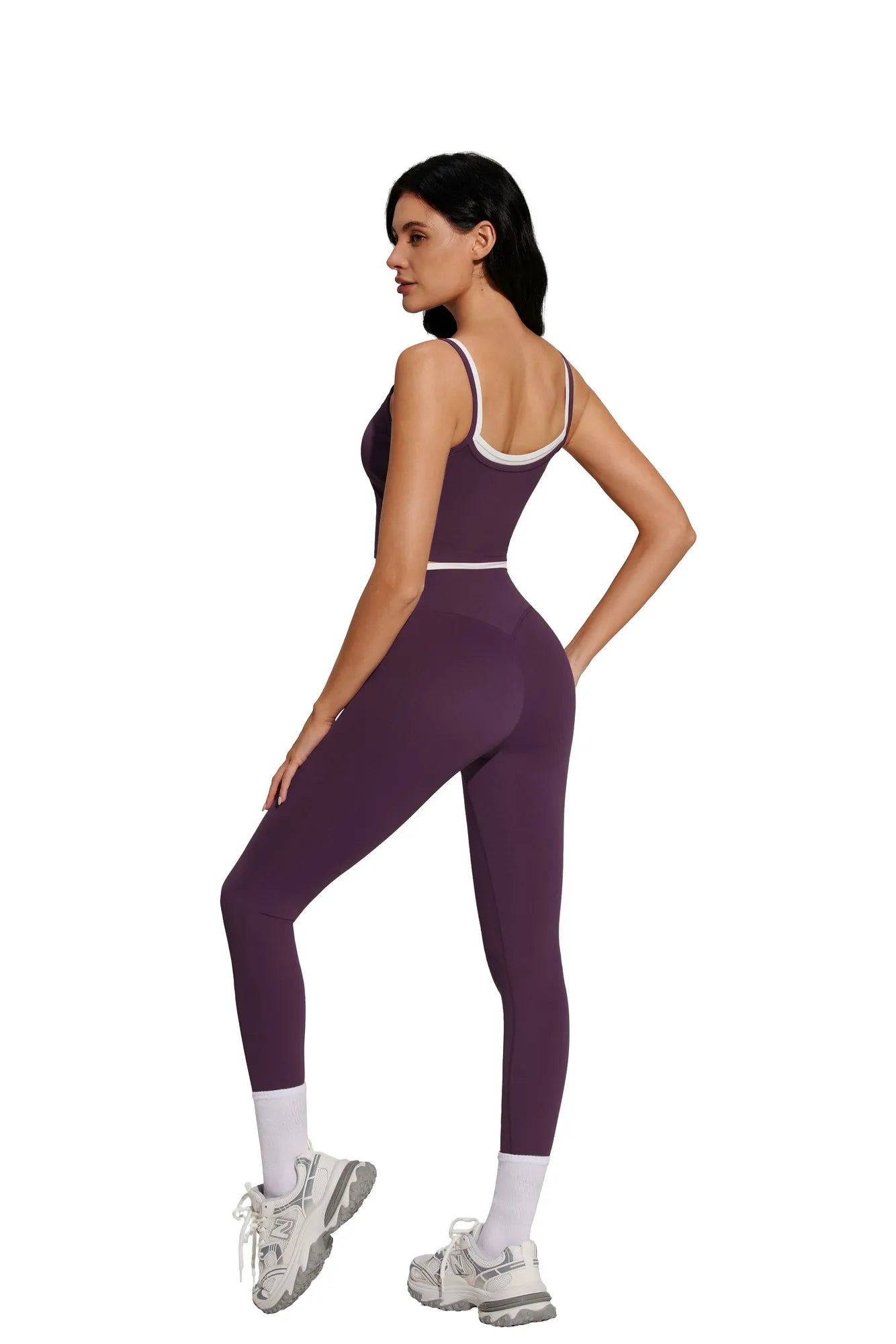 Padded Crop Camis Leggings Workout Set