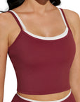 Padded Crop Camis Leggings Workout Set