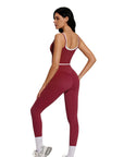 Padded Crop Camis Leggings Workout Set