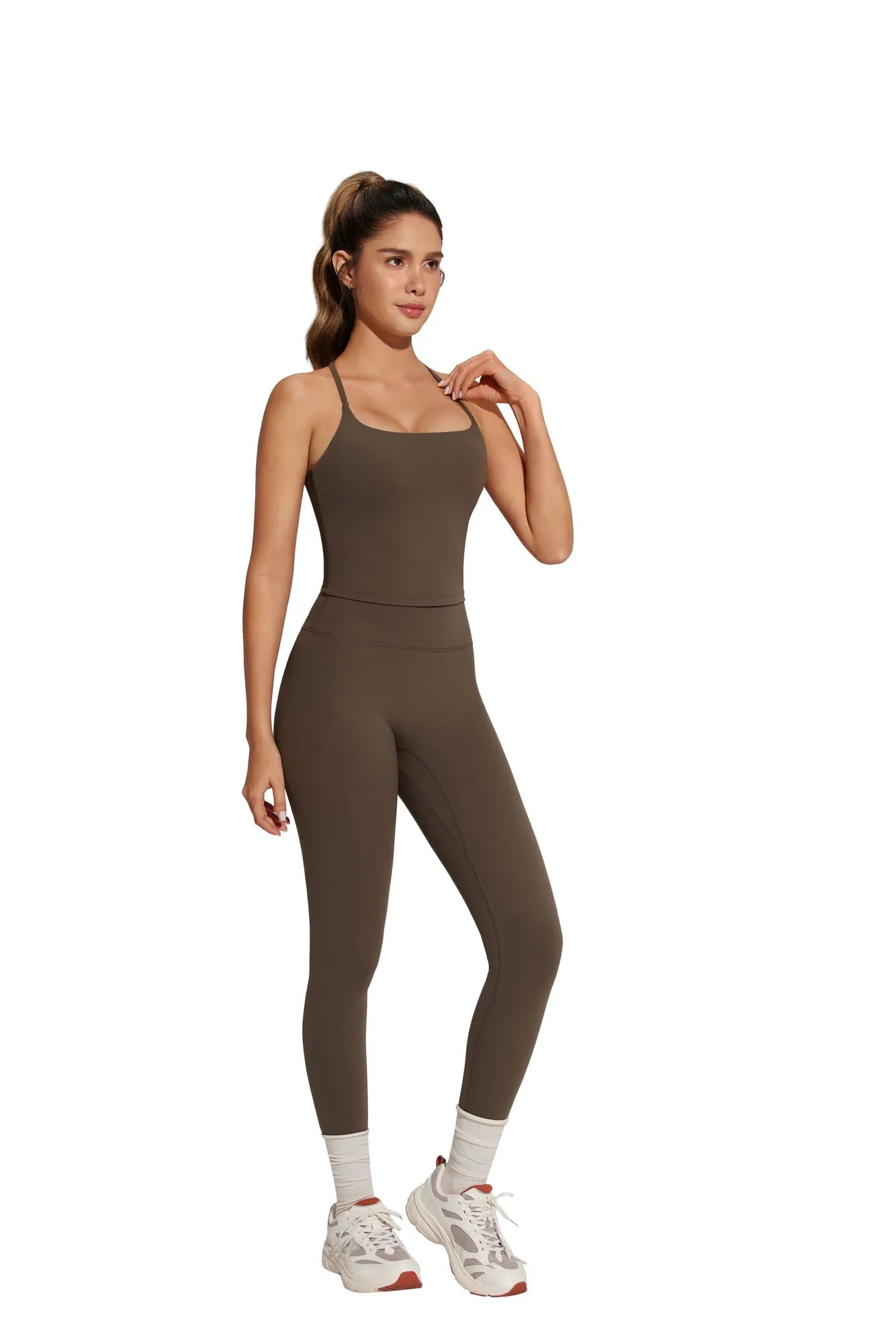 Twist Back Leggings Workout Sets-SUUKSESS-SUUKSESS