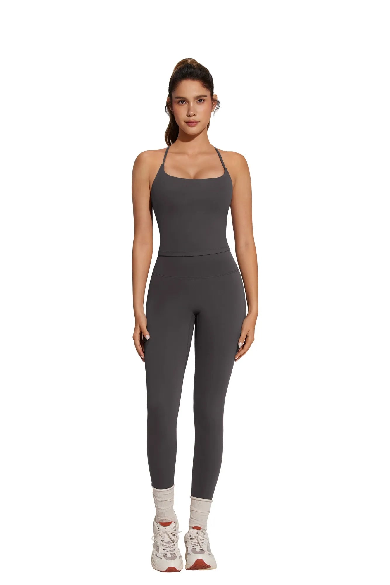 Twist Back Leggings Workout Sets-SUUKSESS-SUUKSESS