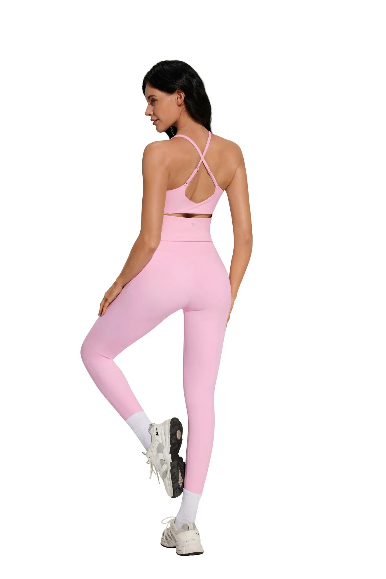 Twist Back Leggings Workout Sets-SUUKSESS-SUUKSESS