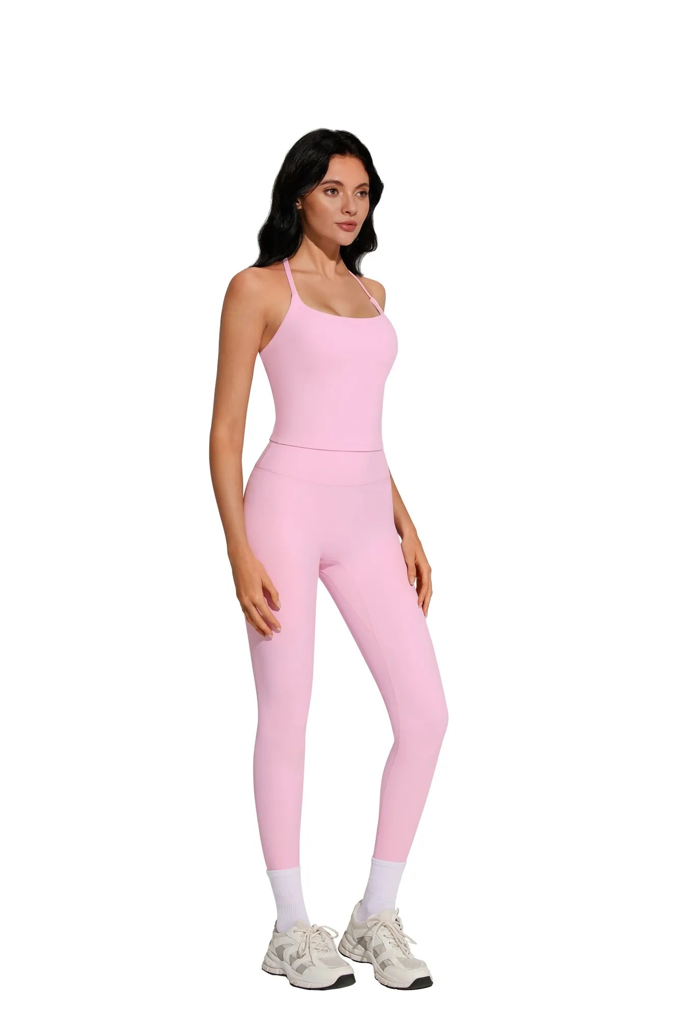 Twist Back Leggings Workout Sets-SUUKSESS-SUUKSESS