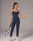 Twist Back Leggings Workout Sets-SUUKSESS-Navy-XS-SUUKSESS