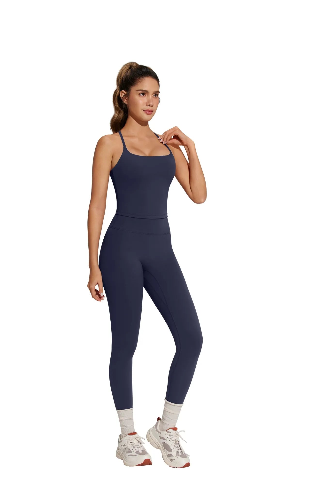 Twist Back Leggings Workout Sets-SUUKSESS-SUUKSESS