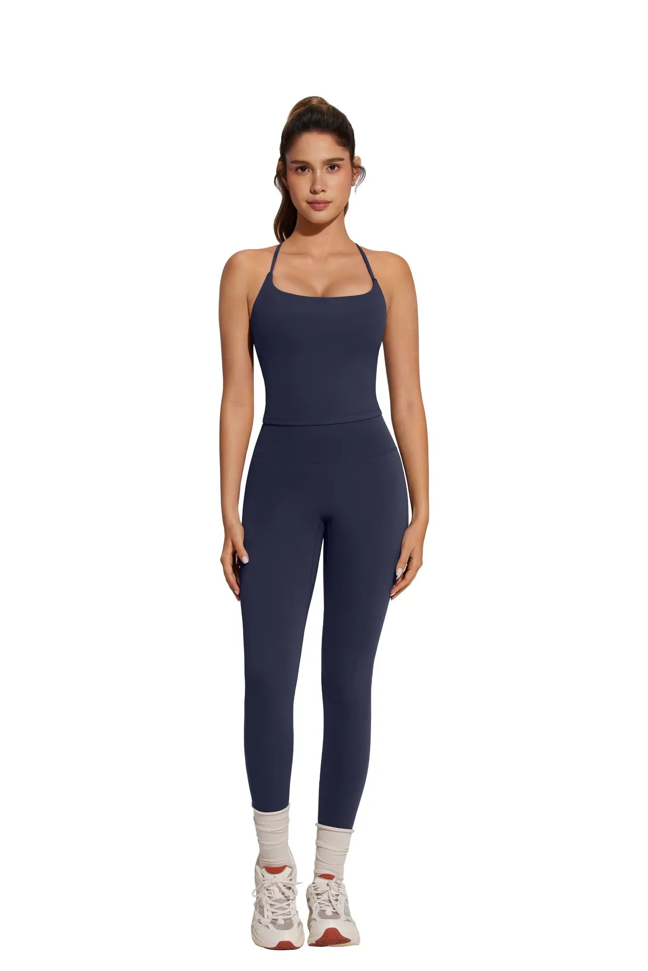 Twist Back Leggings Workout Sets-SUUKSESS-SUUKSESS