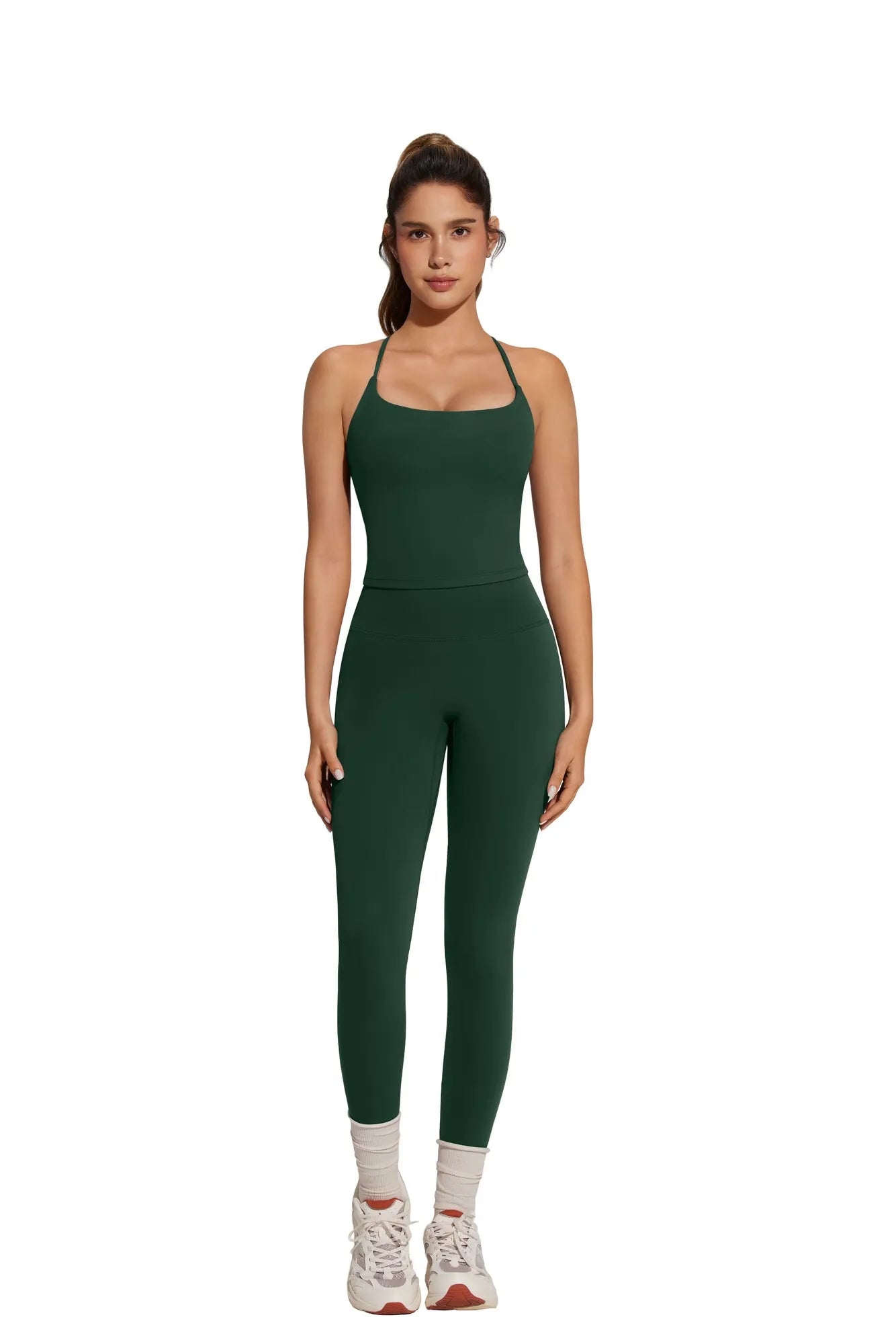 Twist Back Leggings Workout Sets-SUUKSESS-SUUKSESS