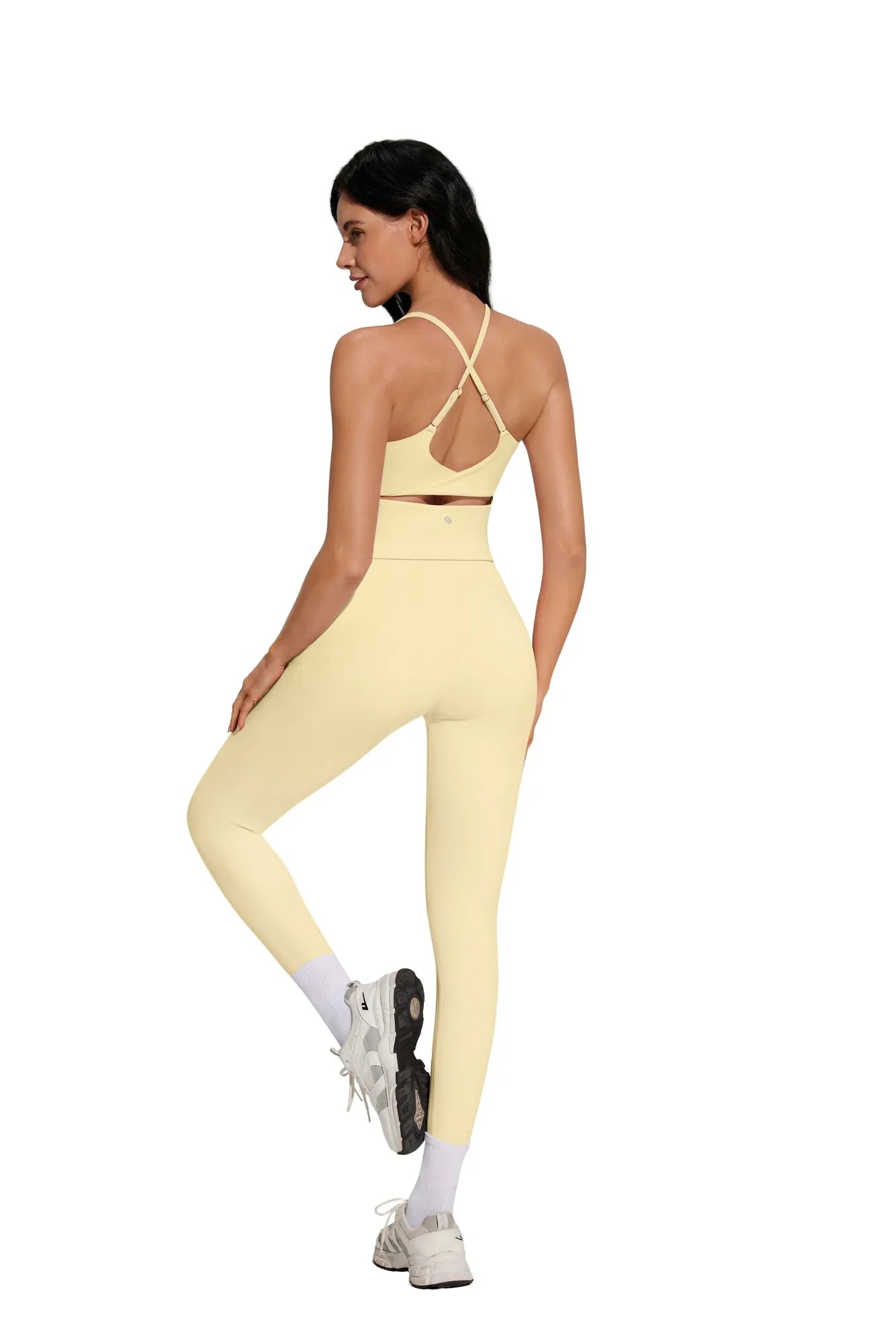 Twist Back Leggings Workout Sets-SUUKSESS-SUUKSESS
