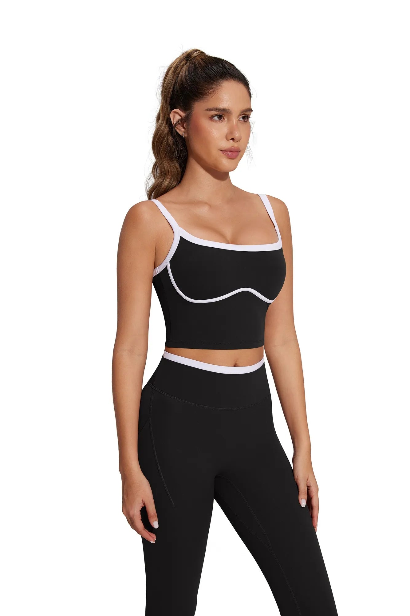 Color Block Layered Workout Sets-SUUKSESS-SUUKSESS