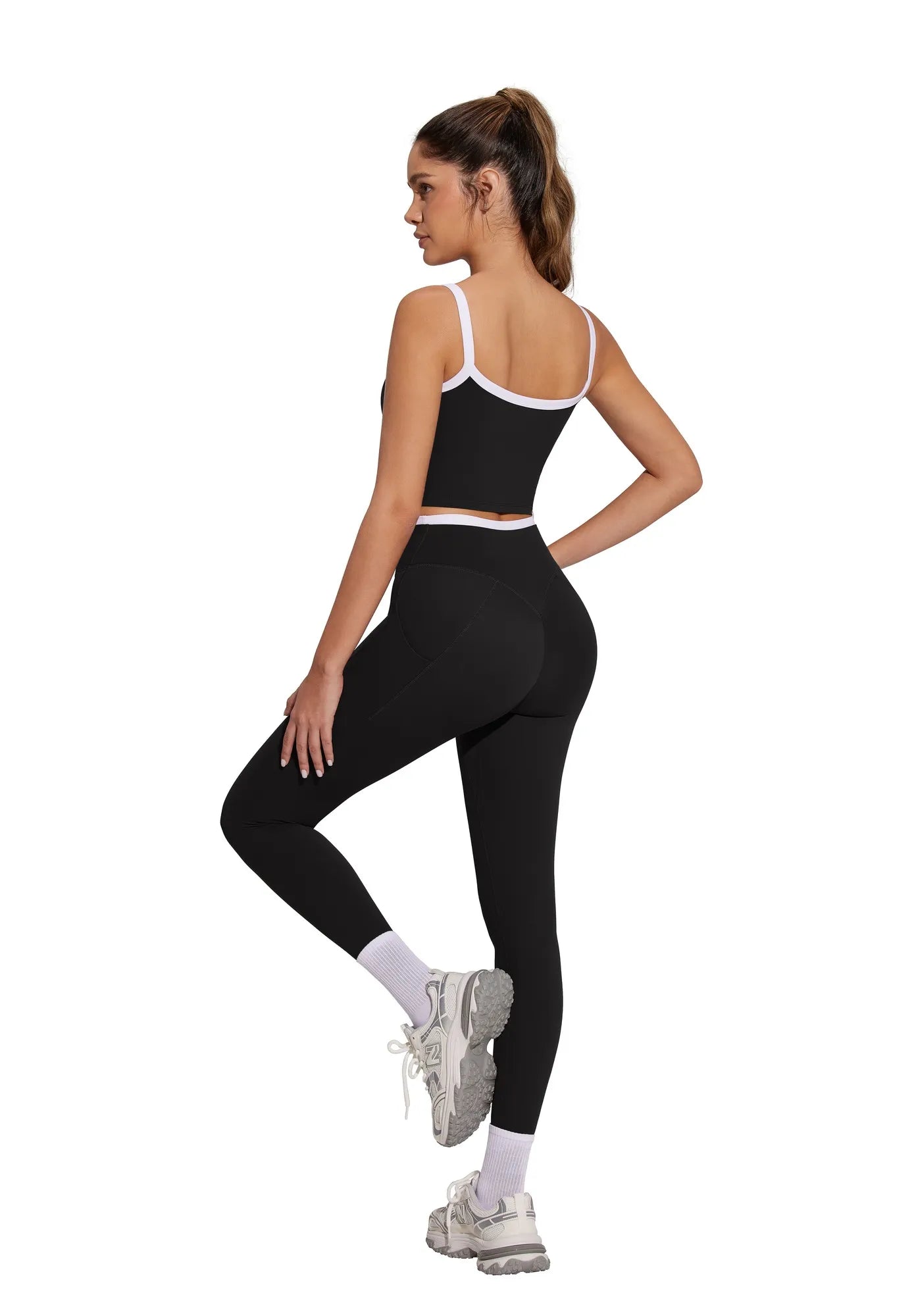 Color Block Layered Workout Sets-SUUKSESS-SUUKSESS