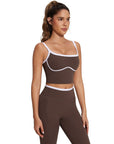 Color Block Layered Workout Sets-SUUKSESS-SUUKSESS