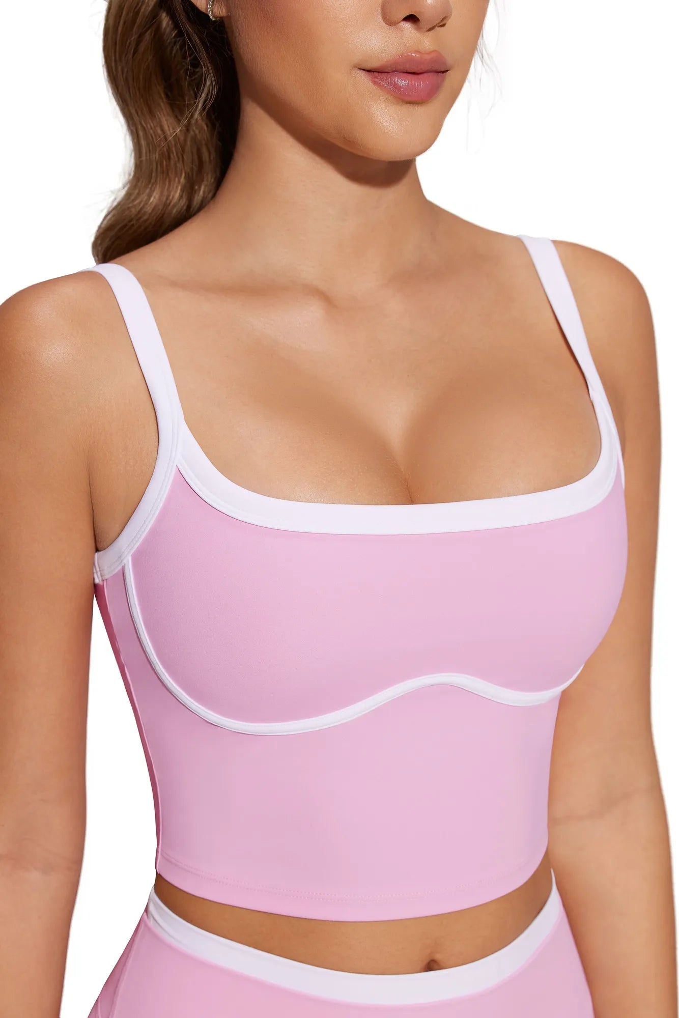 Color Block Layered Workout Sets-SUUKSESS-SUUKSESS