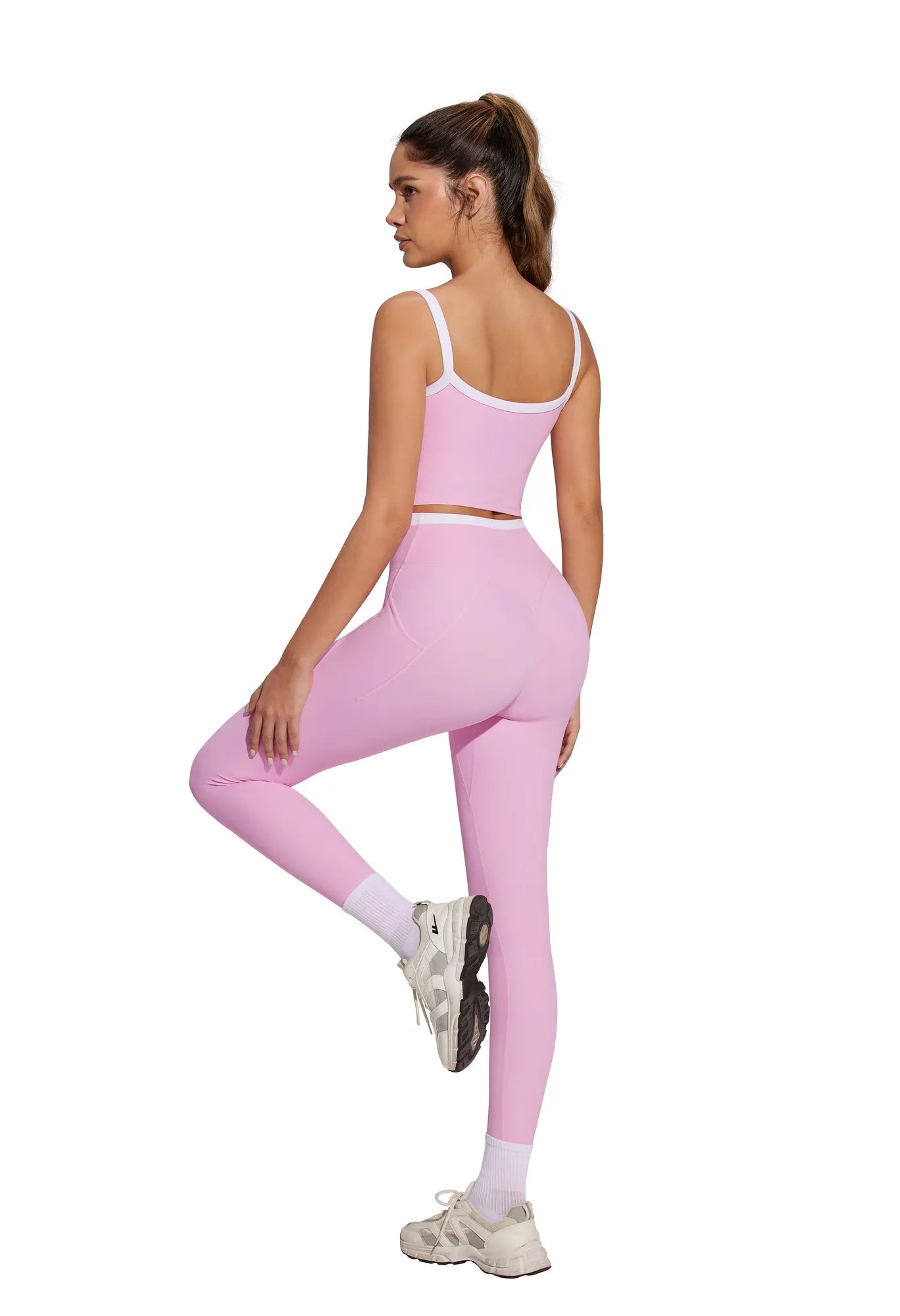 Color Block Layered Workout Sets-SUUKSESS-SUUKSESS