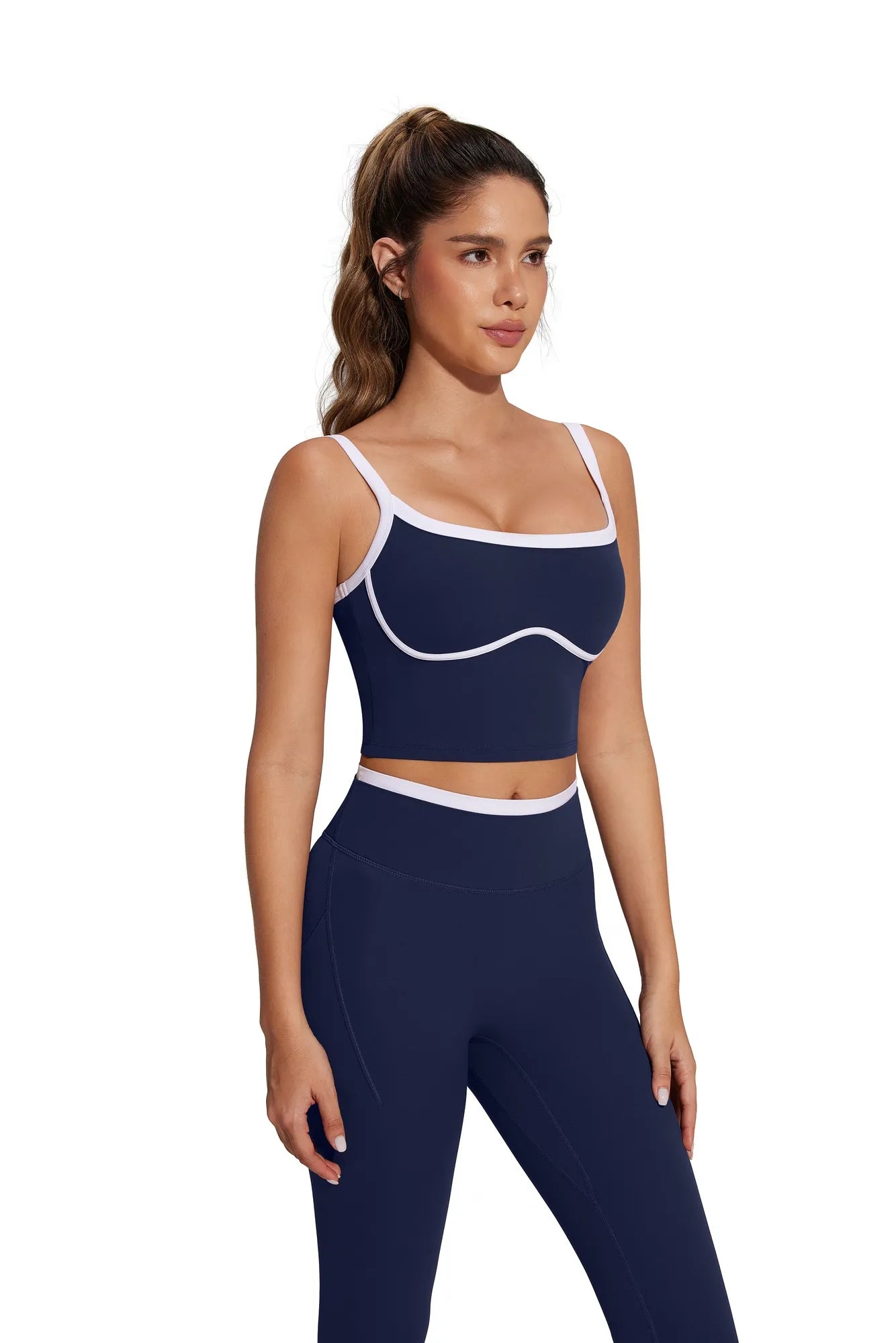 Color Block Layered Workout Sets-SUUKSESS-SUUKSESS