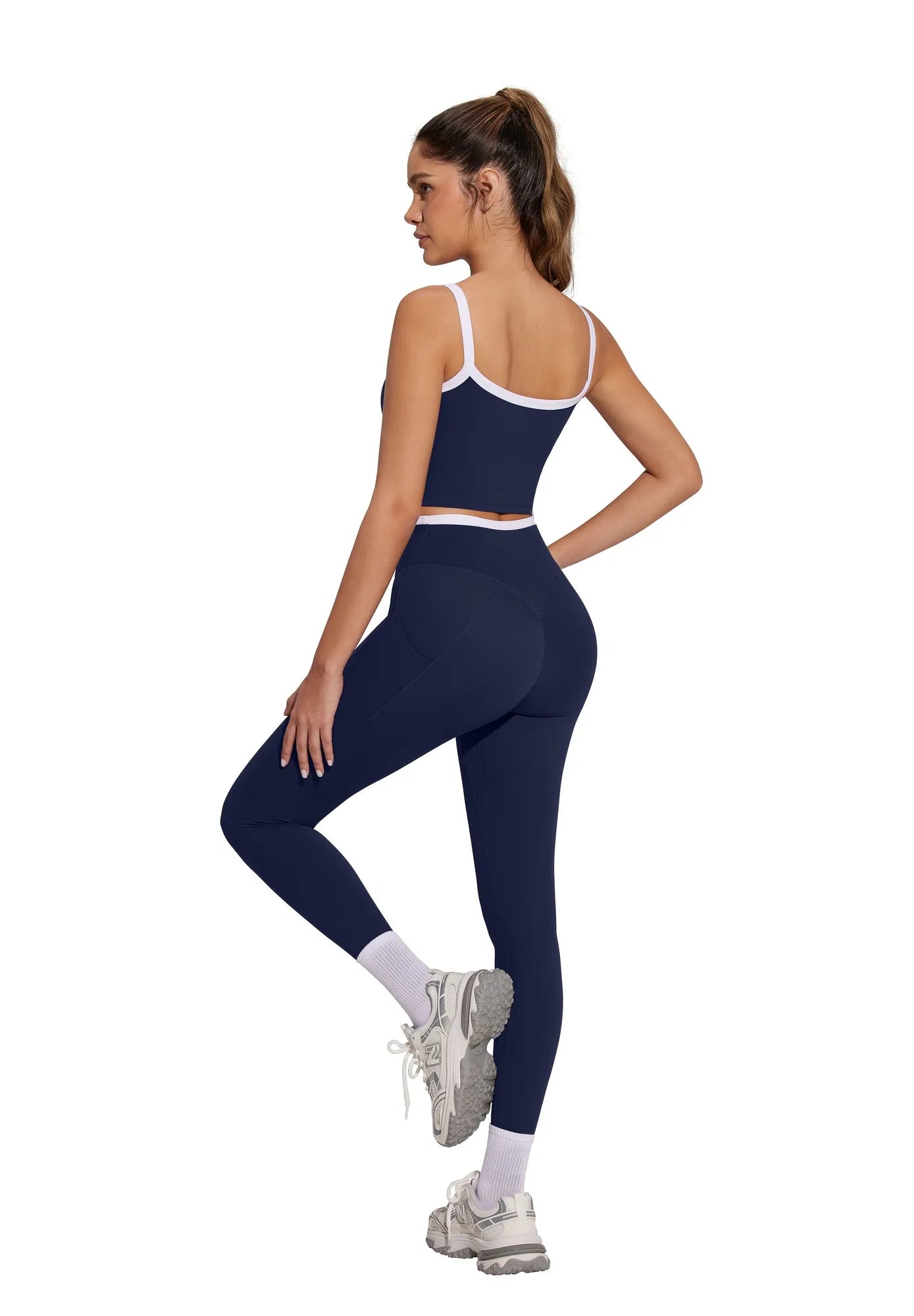 Color Block Layered Workout Sets-SUUKSESS-SUUKSESS
