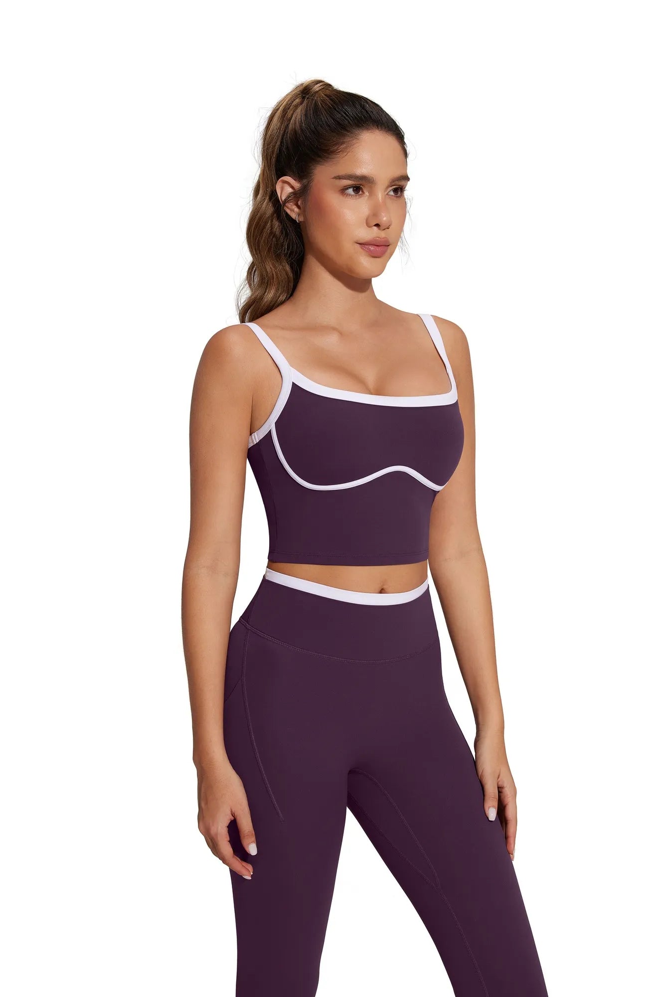 Color Block Layered Workout Sets-SUUKSESS-SUUKSESS