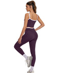 Color Block Layered Workout Sets-SUUKSESS-SUUKSESS